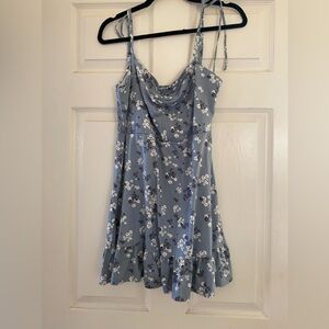 Nine Britton floral sundress blue with white flowers
